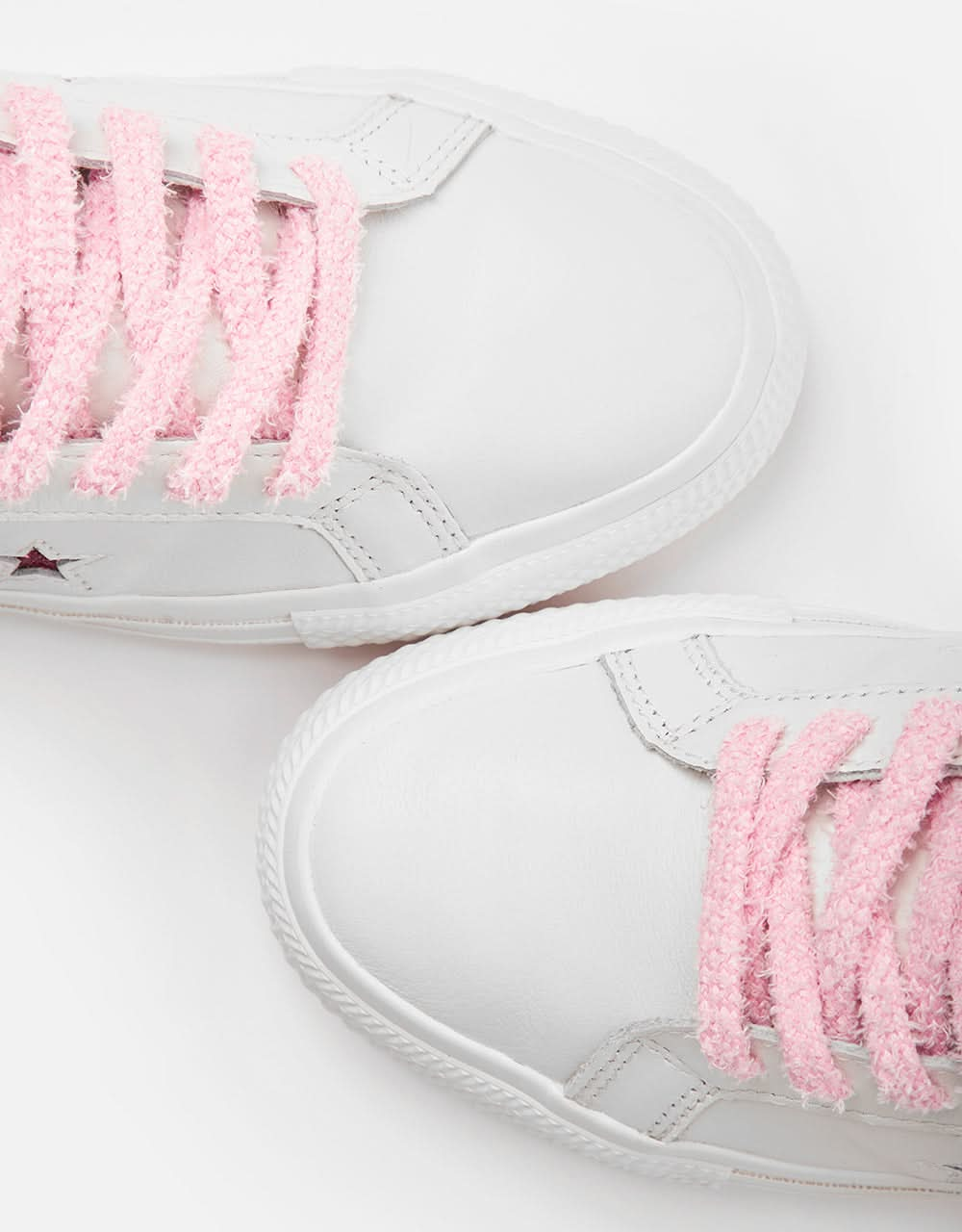 Converse x Turnstile One Star Pro Skate Shoes - White/Pink/White