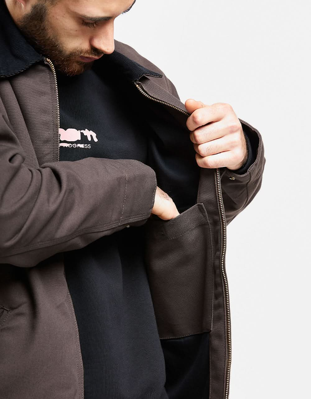 Carhartt WIP Detroit Jacket - Tobacco/Black (Rigid)