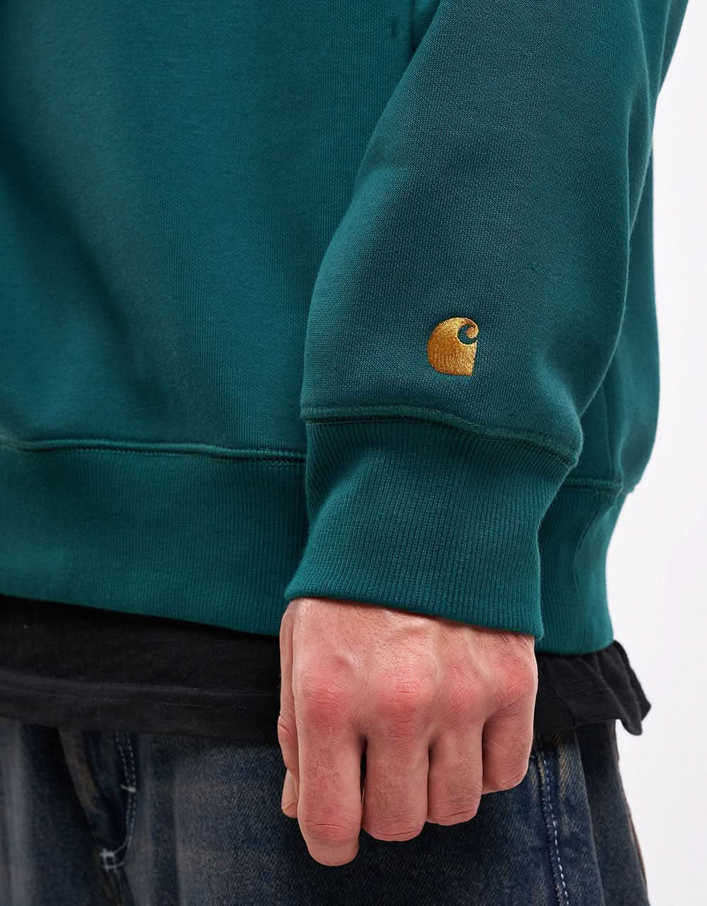 Carhartt WIP Chase Sweatshirt - Chervil/Gold