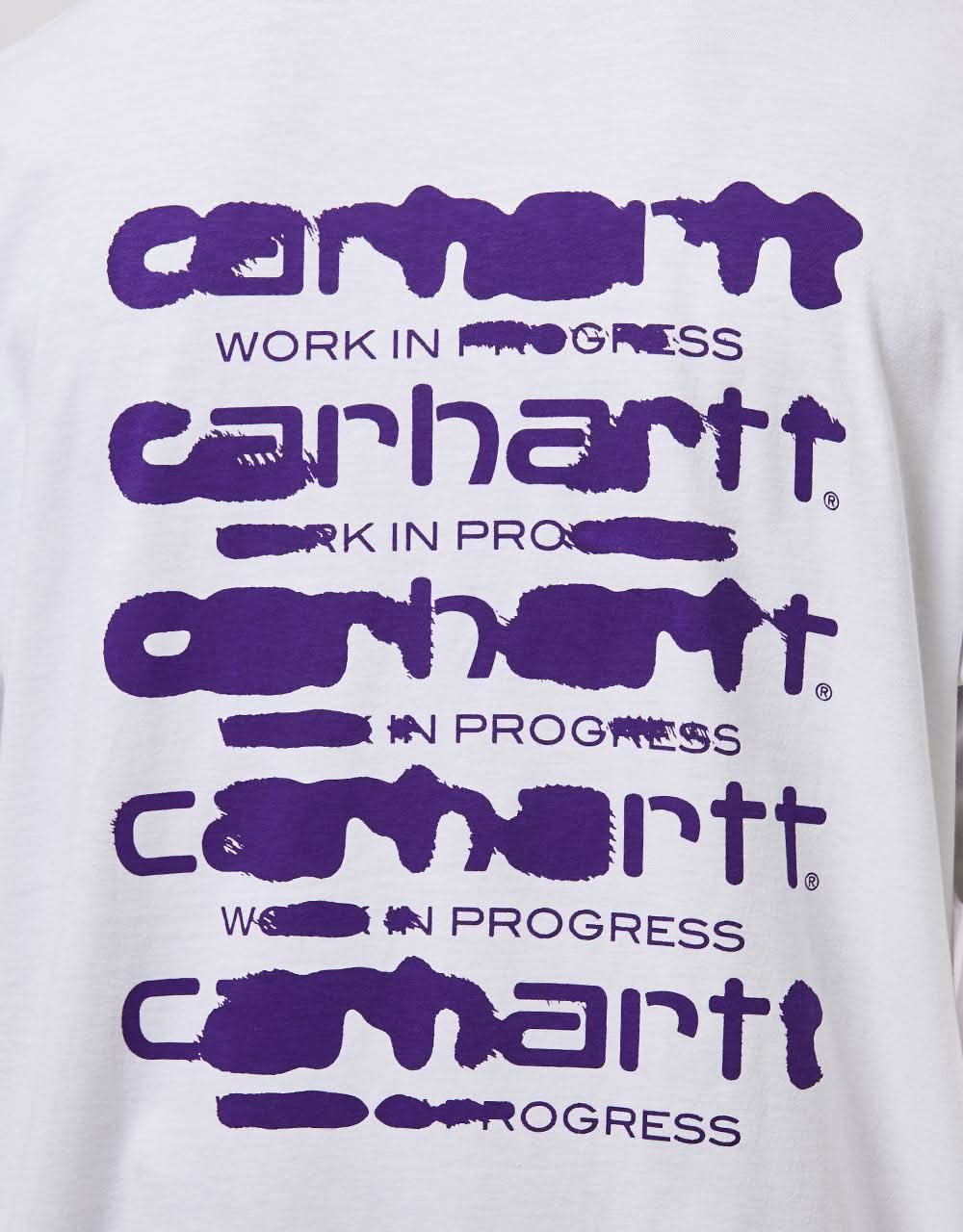 Carhartt WIP Ink Bleed T-Shirt - White/Tyrian