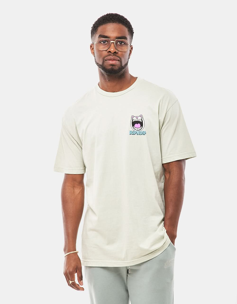 RIPNDIP Feline Fine T-Shirt - Sage