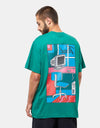 Tired Workstation Organic Pocket T-Shirt - Dark Green