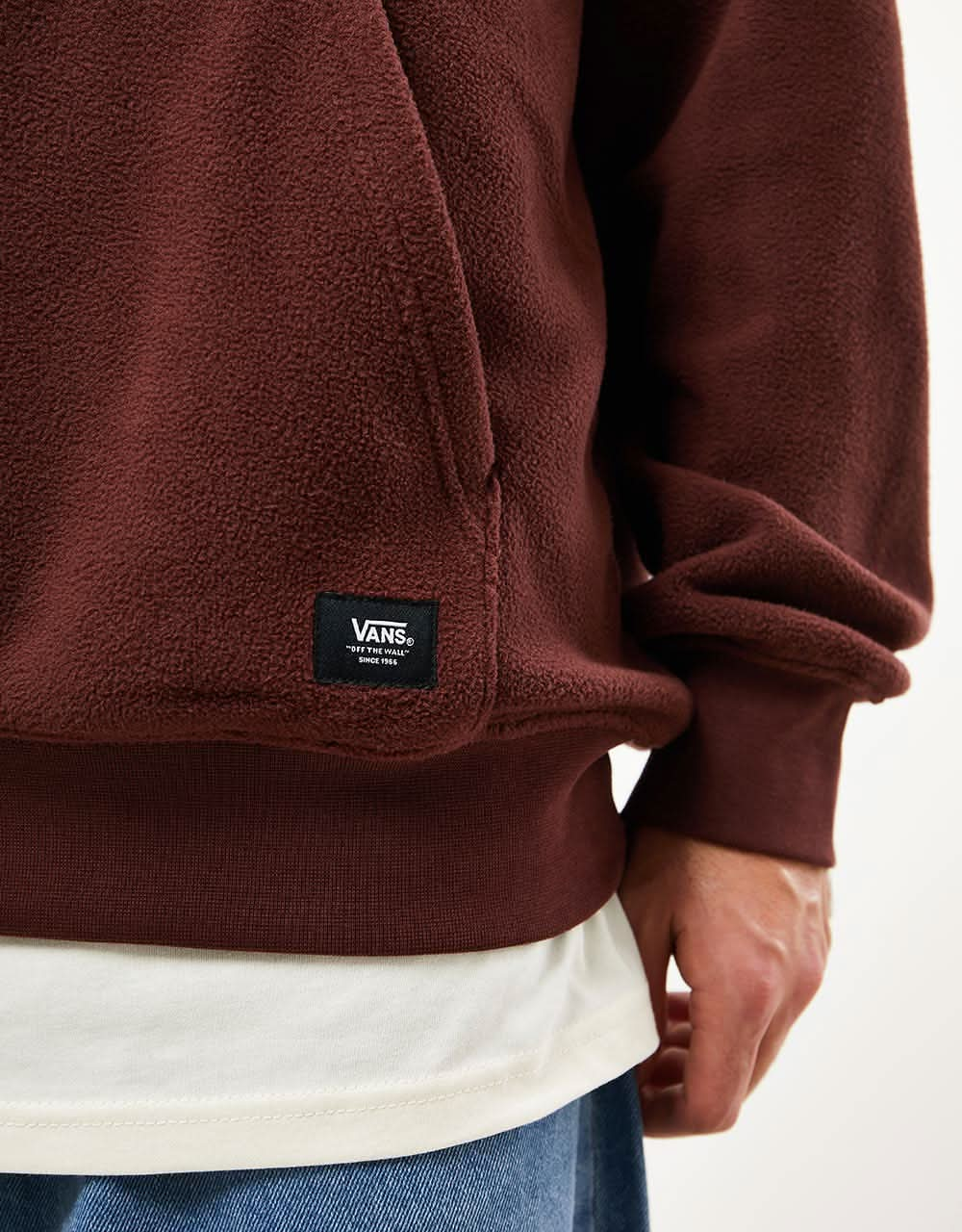 Vans Lowered Loose Polar Fleece Quarter Zip - Bitter Chocolate