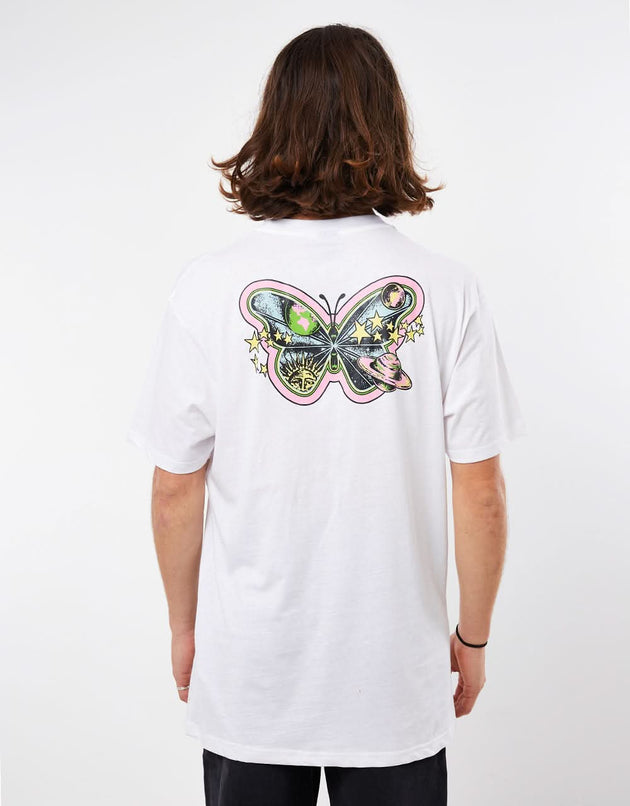 T-shirt ESCLUSIVA per il Regno Unito di Santa Cruz Galactic Butterfly - Bianca