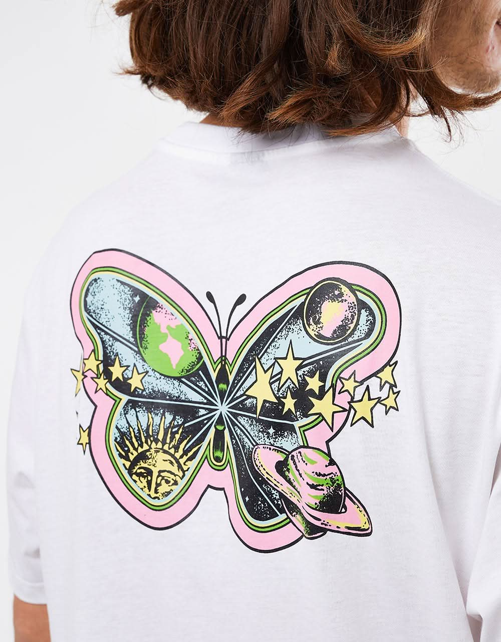 T-shirt ESCLUSIVA per il Regno Unito di Santa Cruz Galactic Butterfly - Bianca