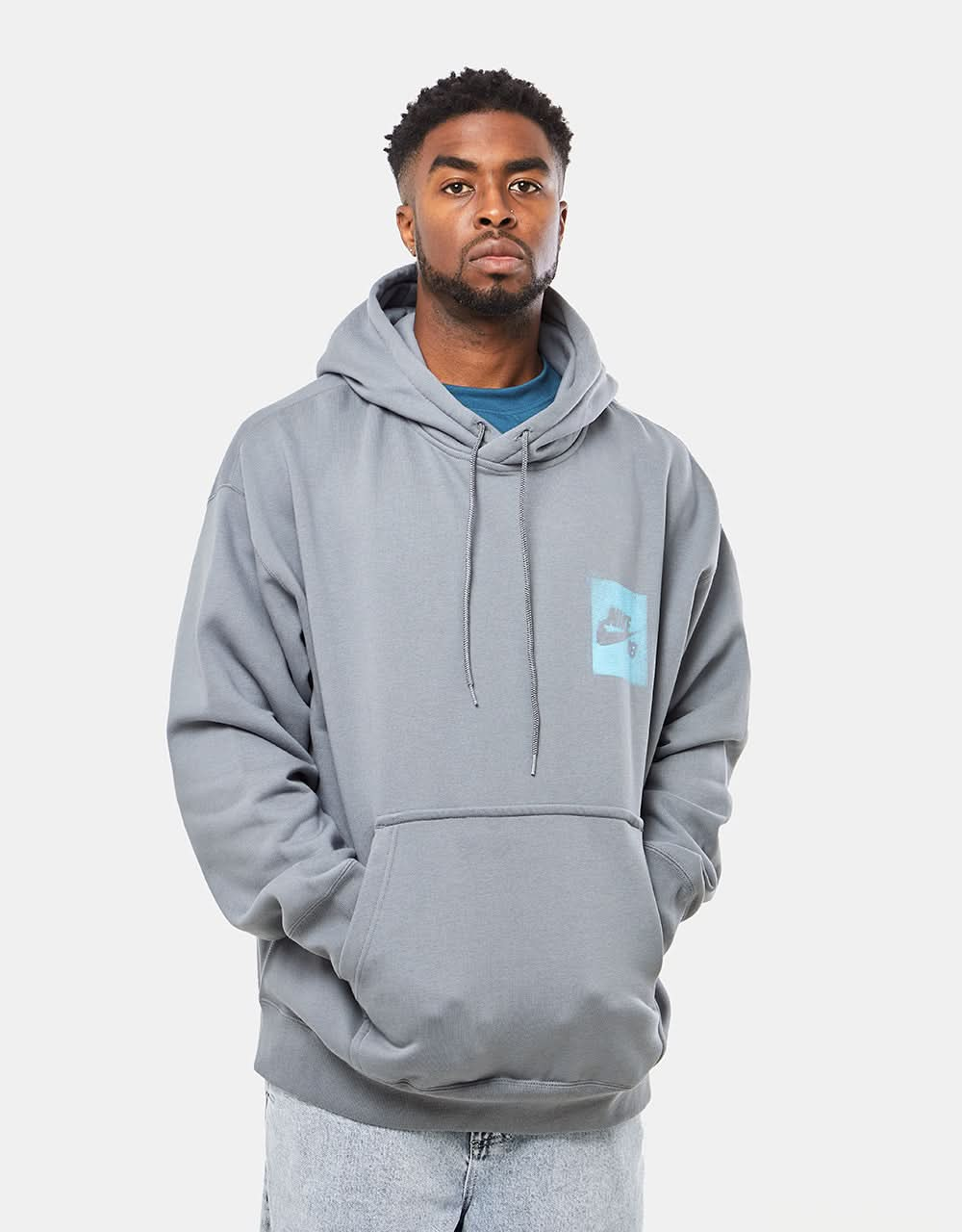 Nike SB Schablonen-Hoodie – Rauchgrau