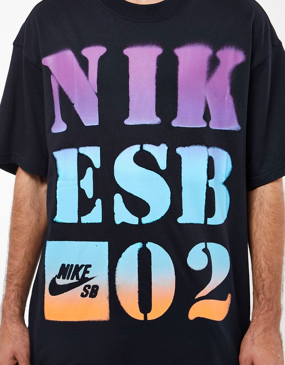 Nike SB Schablonen-T-Shirt – Schwarz