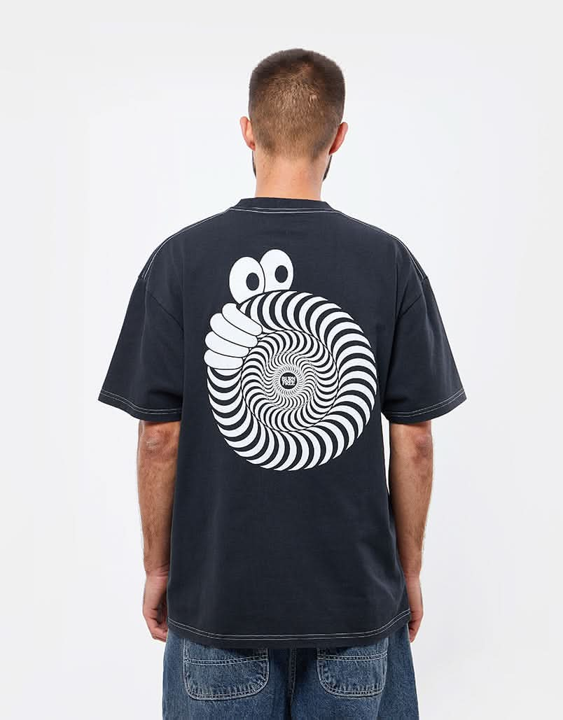 Last Resort AB x Spitfire Swirl T-Shirt - Black