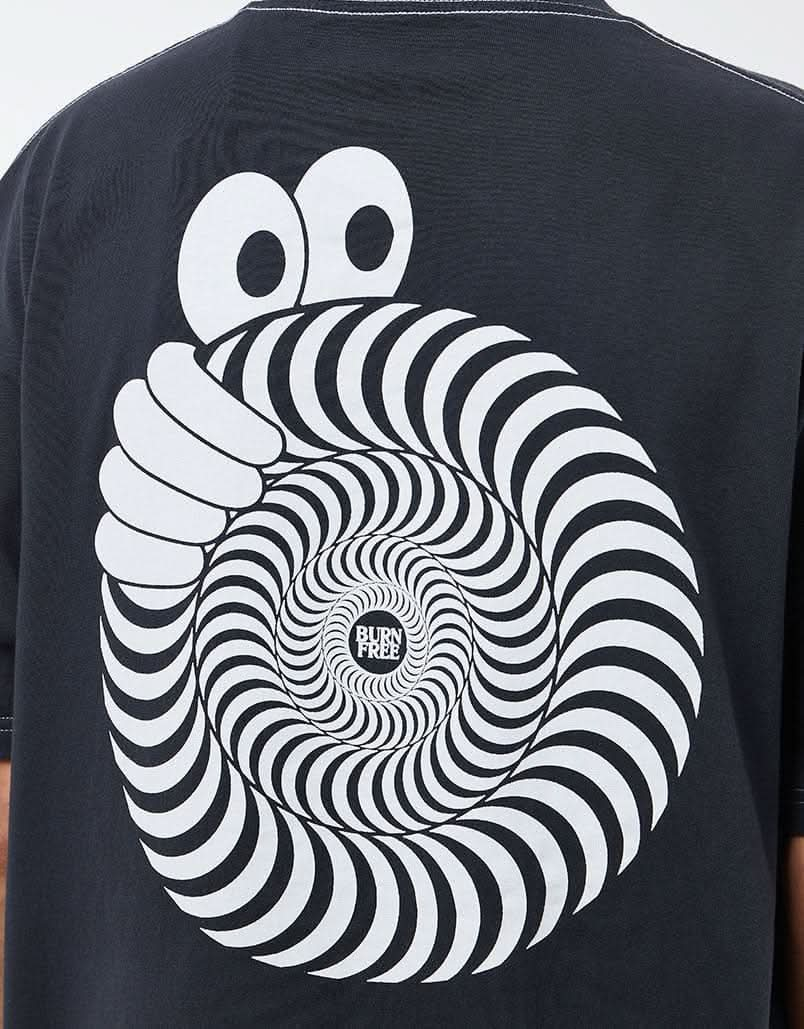 Last Resort AB x Spitfire Swirl T-Shirt - Black