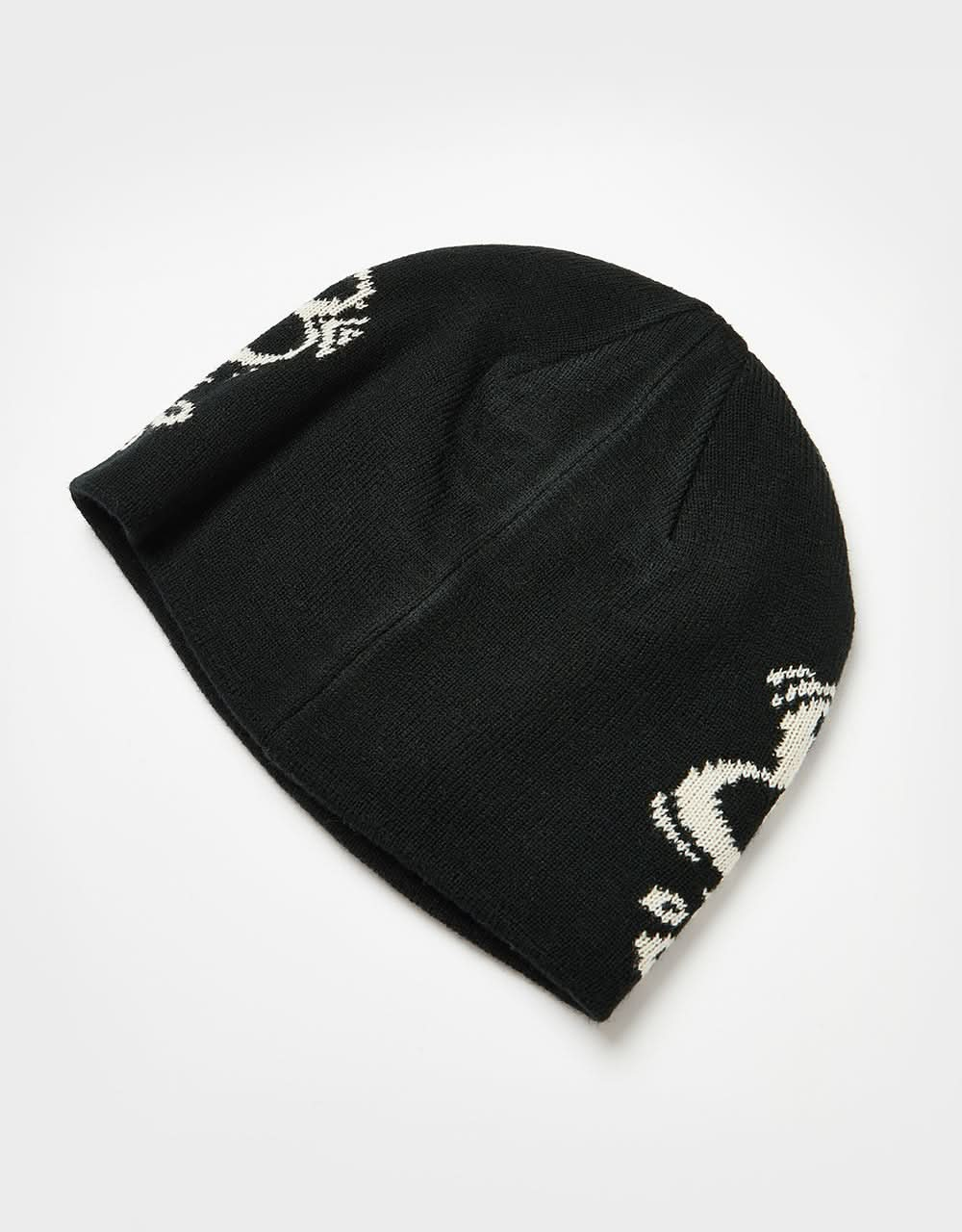 Route One Tag 2.0 Cuffless Beanie - Black/Angora