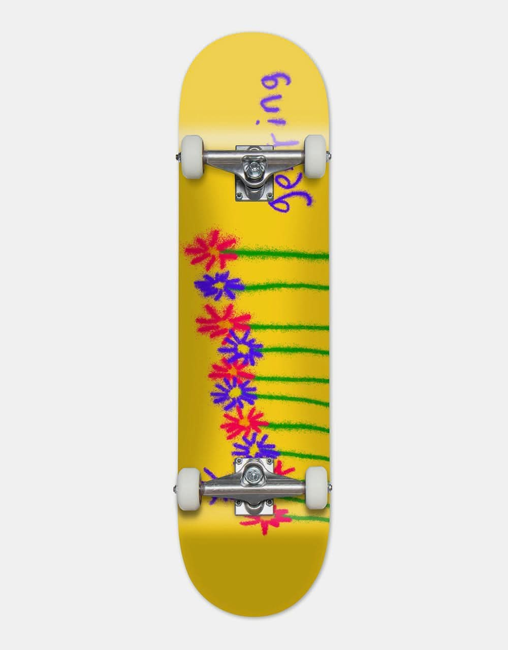 Girl Geering Flowers Complete Skateboard - 7.75"