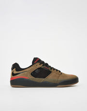 Nike SB Ishod Skate Shoes - Lt Olive/Black-Lt Olive-Varsity Red-Black-Gum Dk Brown