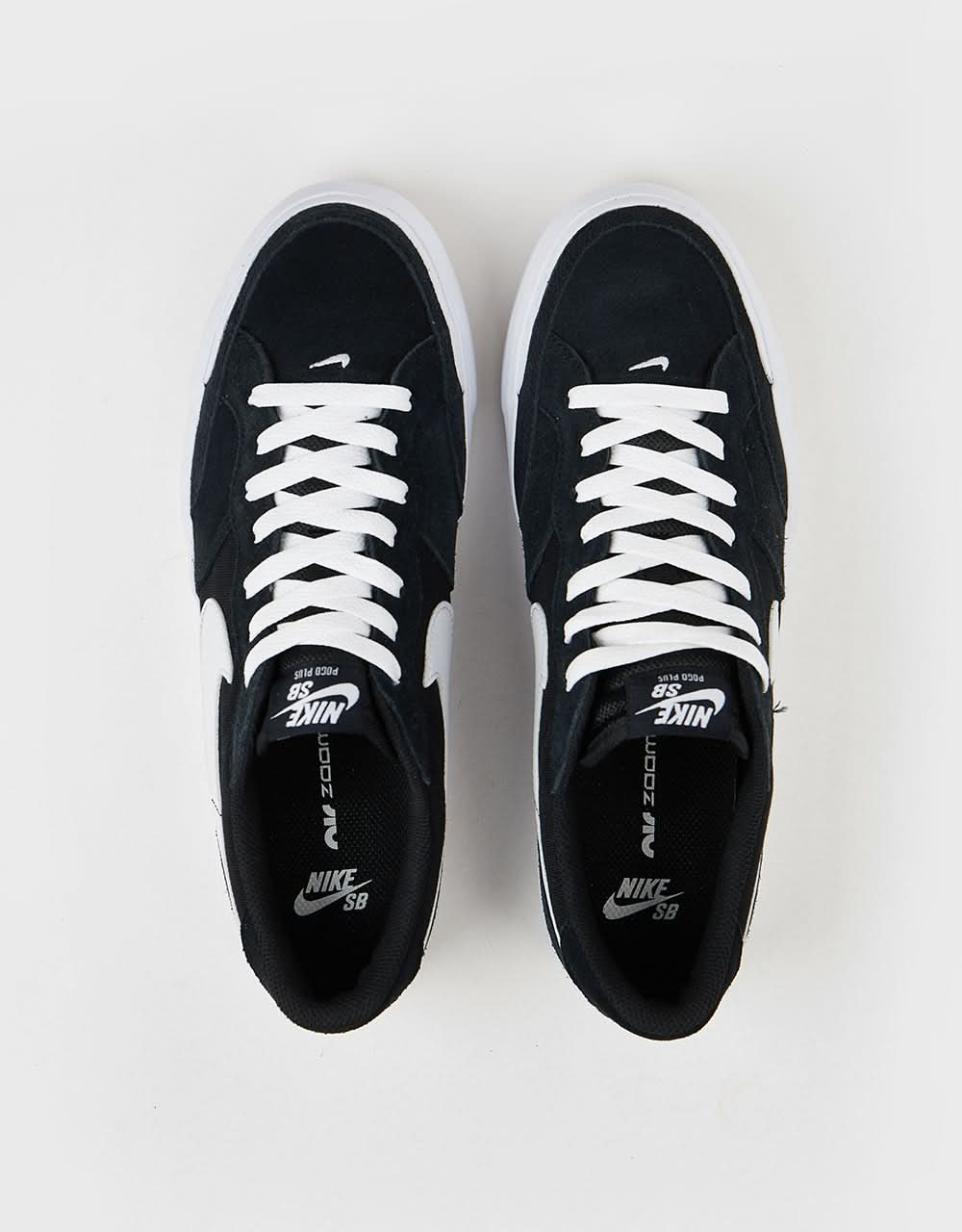 Nike SB Zoom Pogo Plus Skate Shoes - Black/White-Black-White-Gum Lt Brown