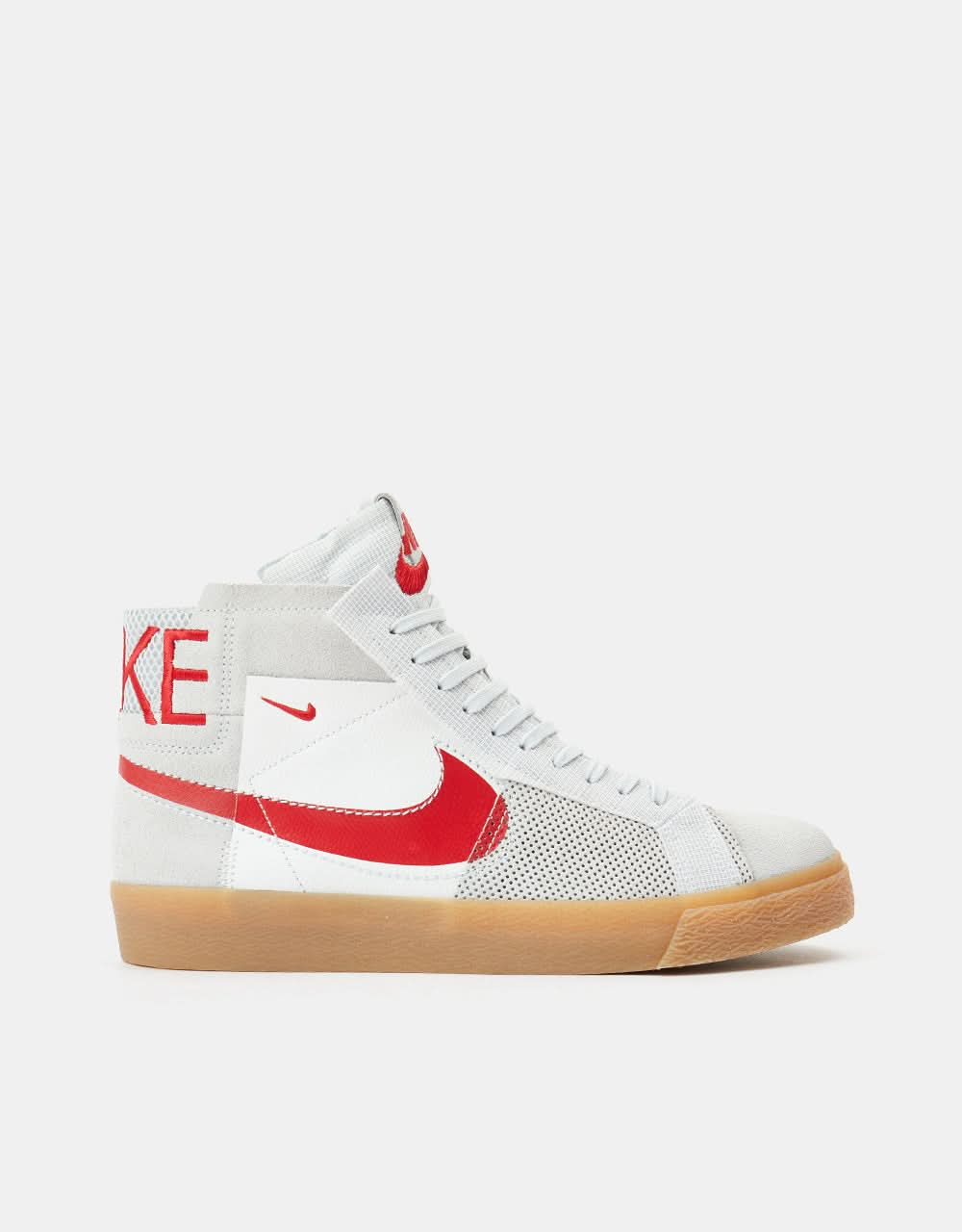 Scarpe da skate Nike SB Zoom Blazer Mid Premium - Bianco Summit/Rosso Univ-Platino Puro-Bianco Summit-Giallo Gomma