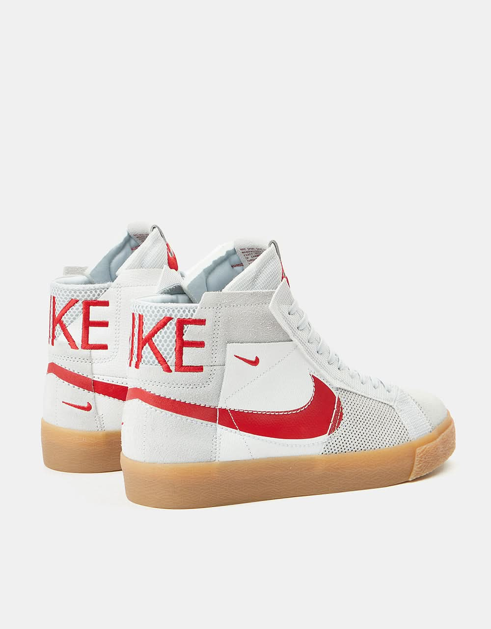 Scarpe da skate Nike SB Zoom Blazer Mid Premium - Bianco Summit/Rosso Univ-Platino Puro-Bianco Summit-Giallo Gomma