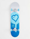 Blueprint Spray Heart Silver/Blue Complete Skateboard - 7.75"