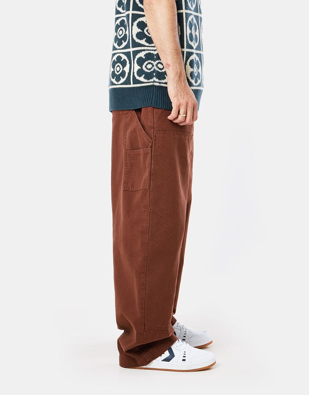 Pantalones de lona pesados ​​Route One Double Knee - Cappuccino