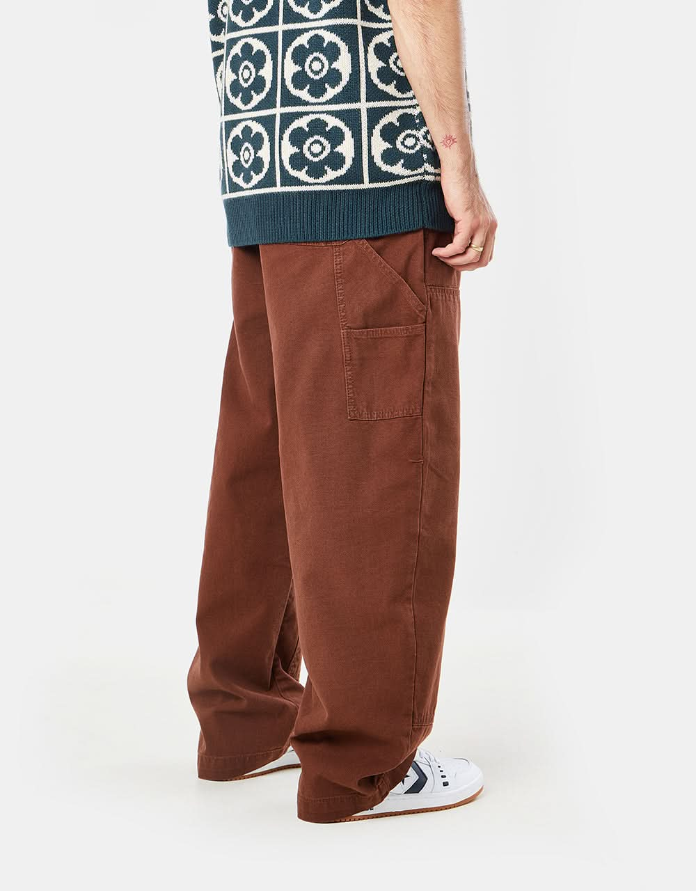 Pantalones de lona pesados ​​Route One Double Knee - Cappuccino