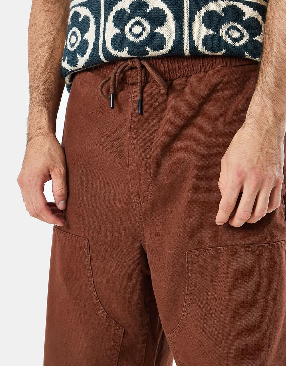 Pantalones de lona pesados ​​Route One Double Knee - Cappuccino