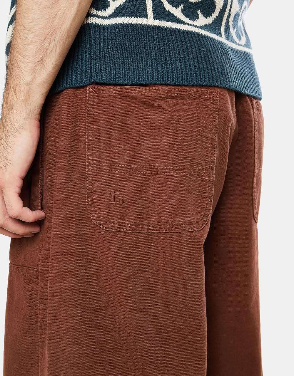 Pantalon en toile épaisse à double genou Route One - Cappuccino