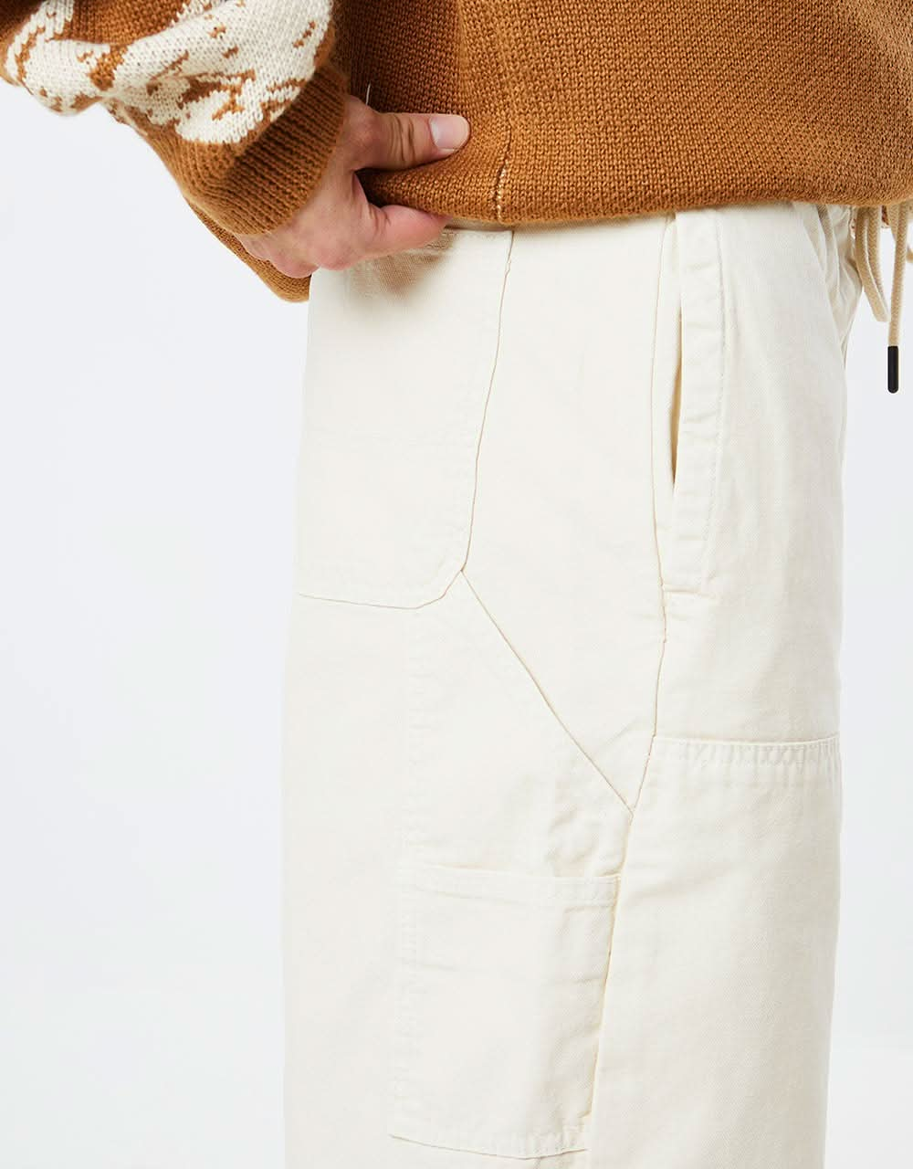 Route One Double Knee Heavyweight Canvas Pants - Angora