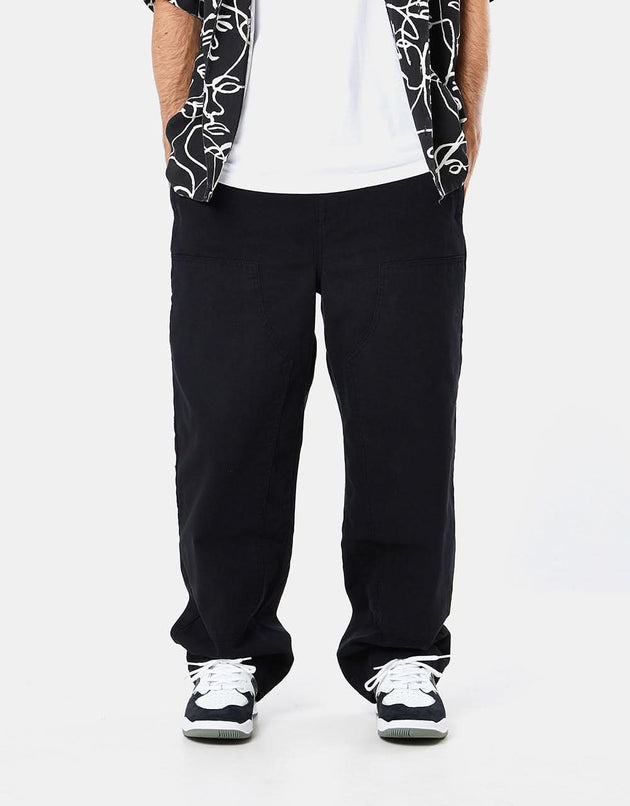 Route One Double Knee Heavyweight Canvas Pants - Black