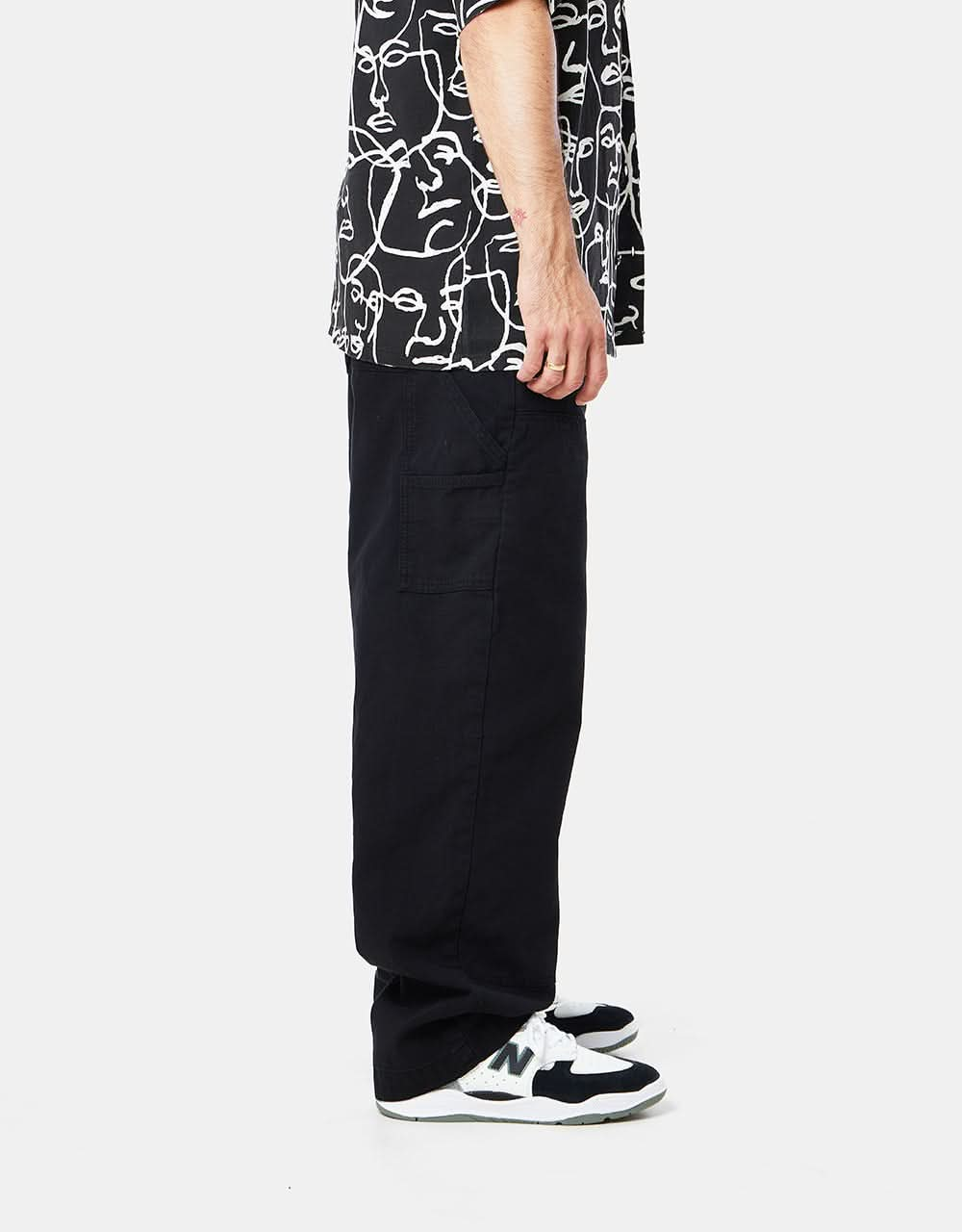 Route One Double Knee Heavyweight Canvas Pants - Black