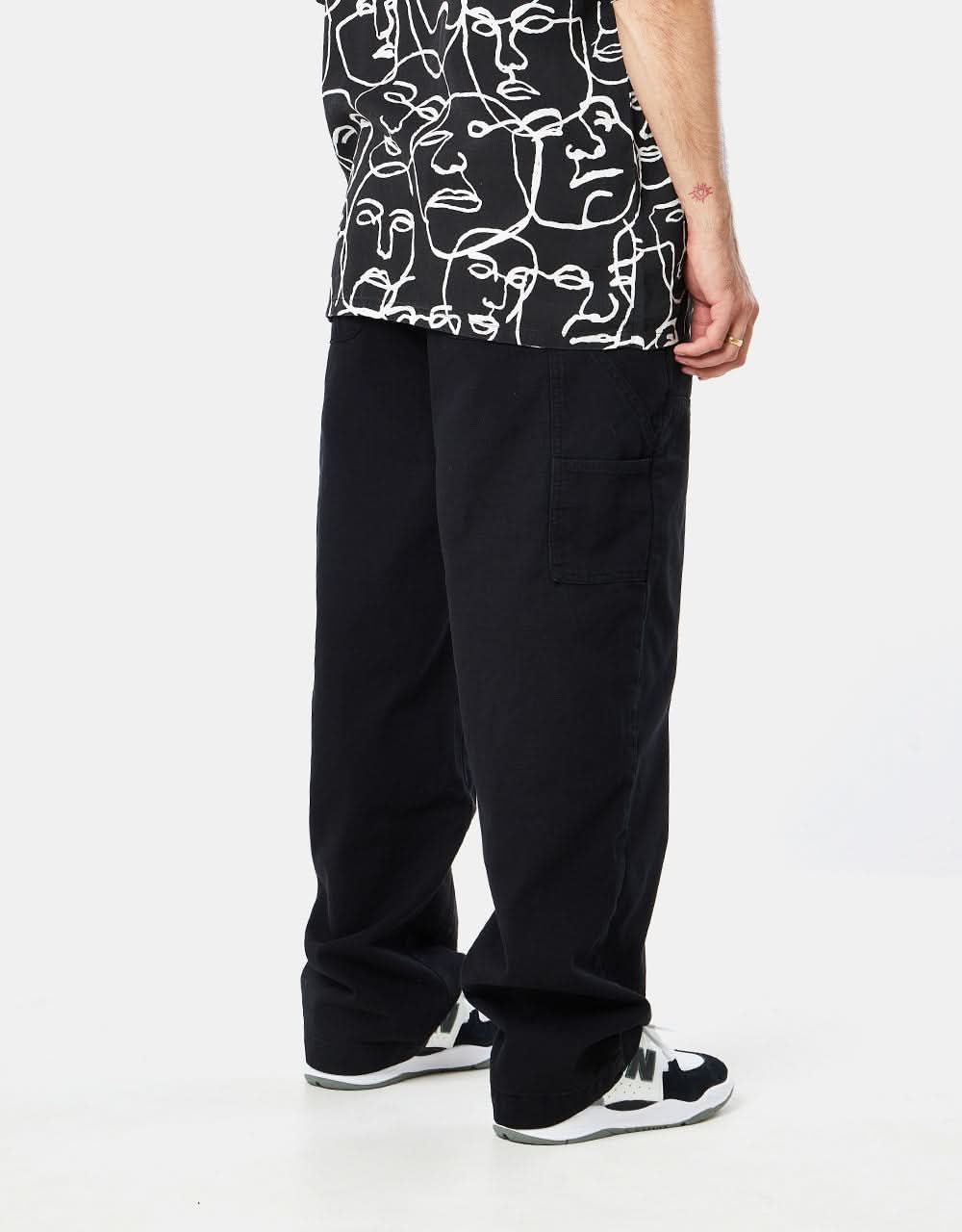 Route One Double Knee Heavyweight Canvas Pants - Black