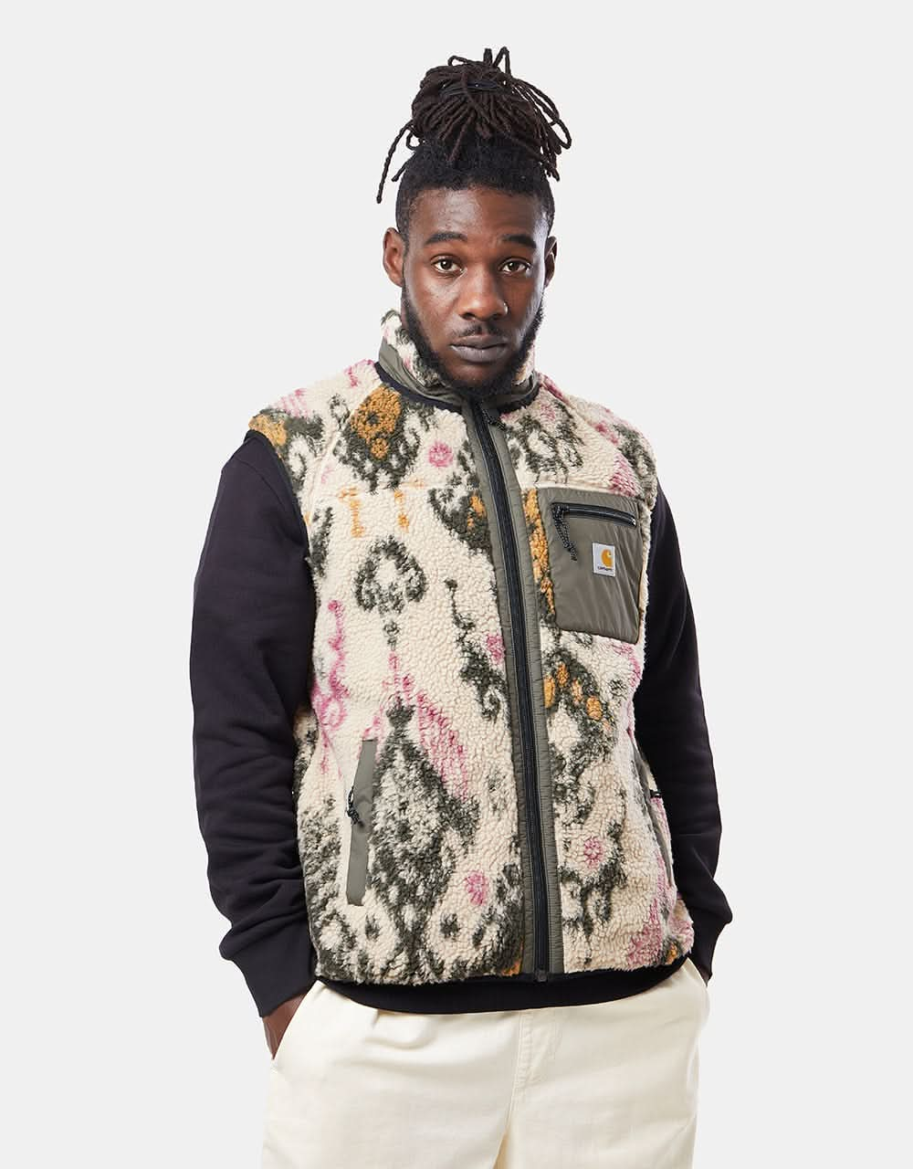 Carhartt WIP Prentis Vest Liner - Baru Jacquard/Wall/Cypress