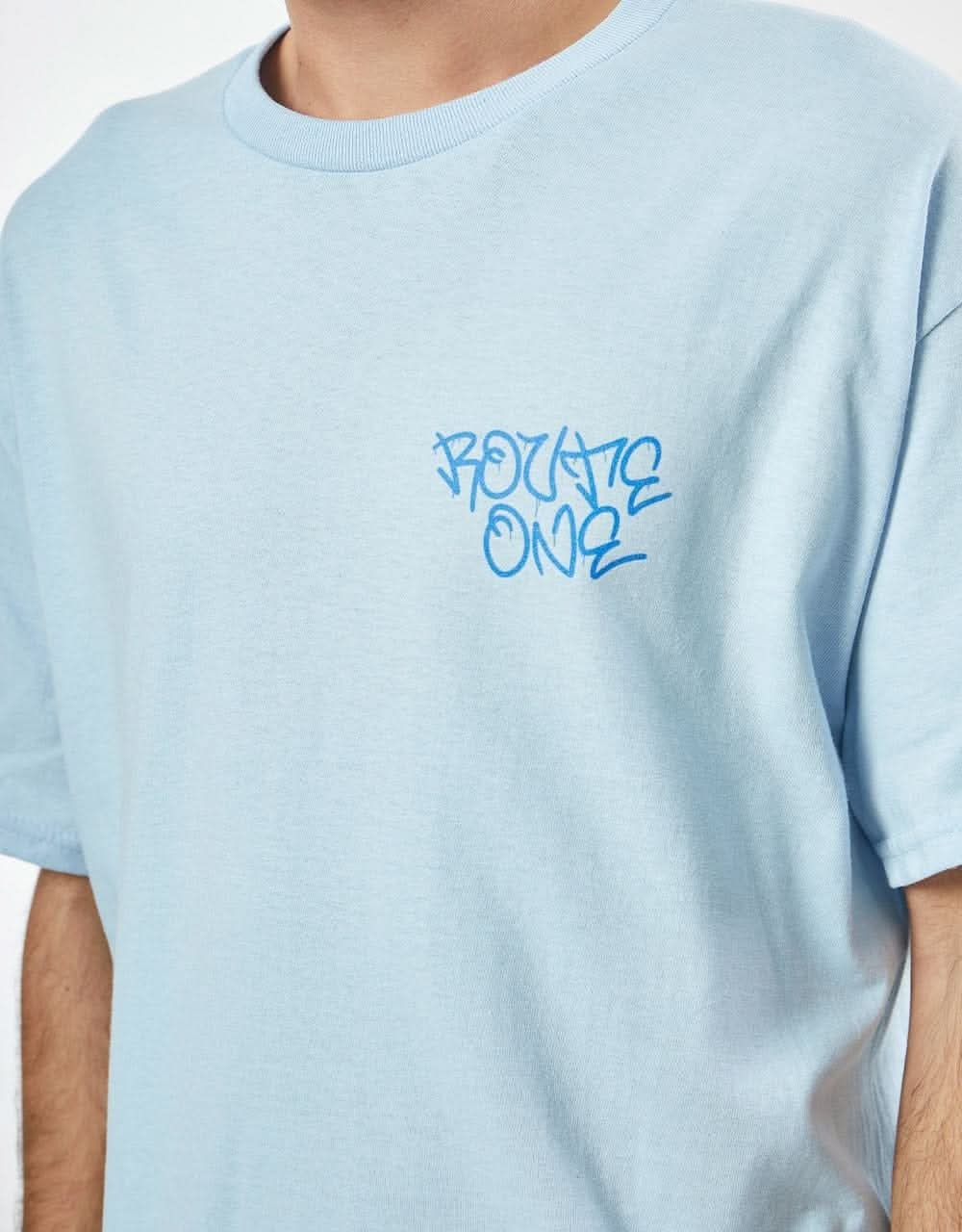 Route One Subway T-Shirt - Light Blue