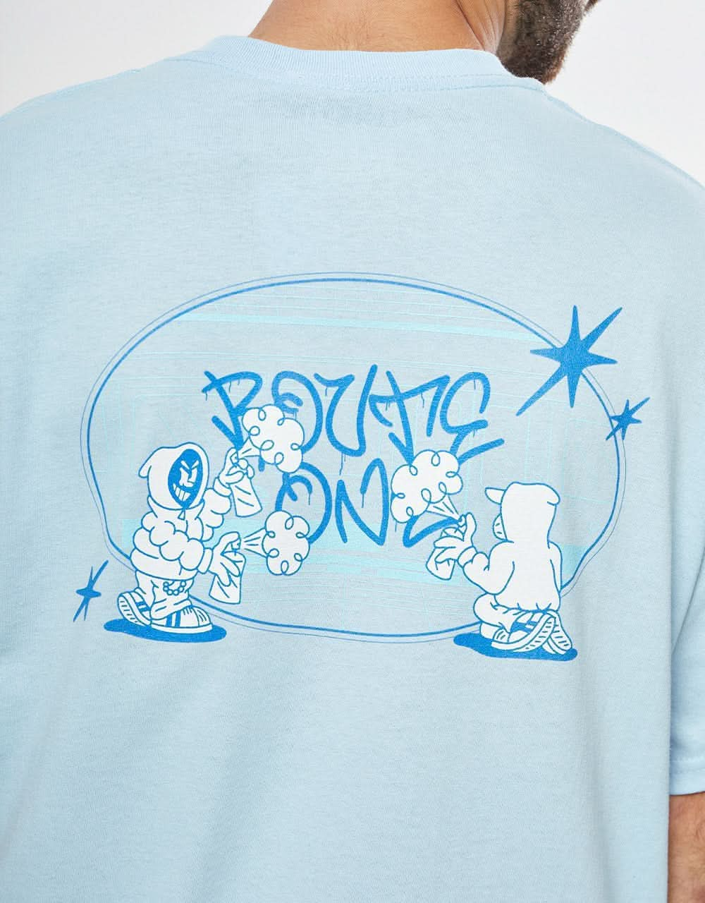 Route One Subway T-Shirt - Light Blue