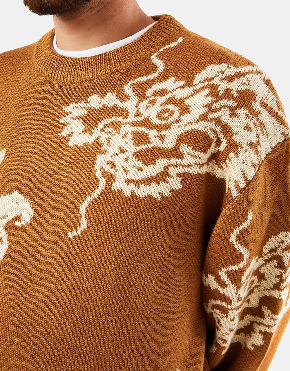 Route One Dragon Strickpullover – Lebkuchen