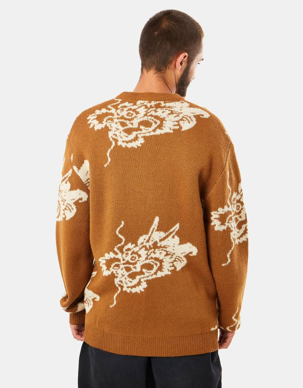 Route One Dragon Strickpullover – Lebkuchen