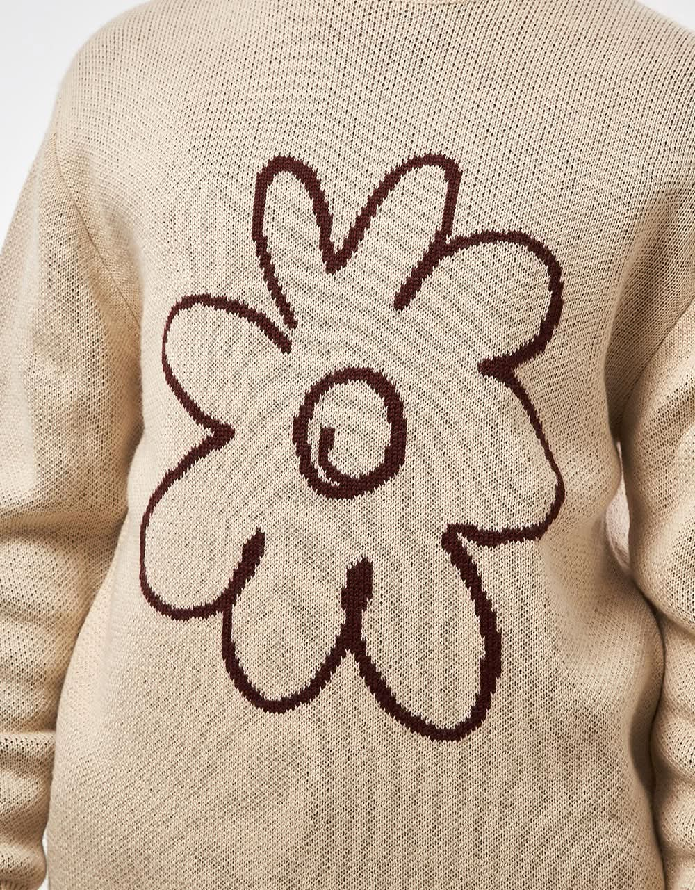 Route One Flower Knitted Sweater - Angora