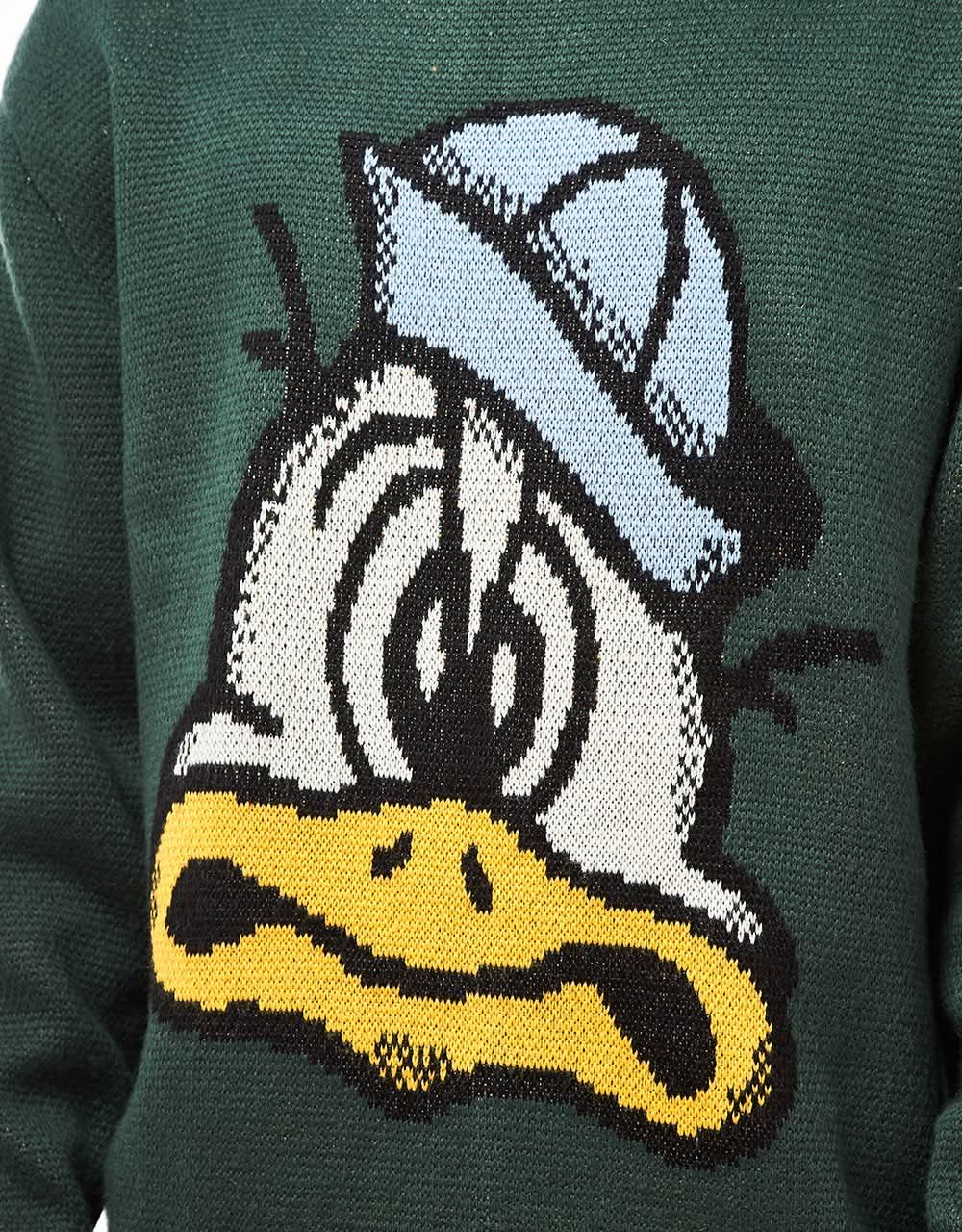 Route One Duck Knitted Sweater - Forest Green