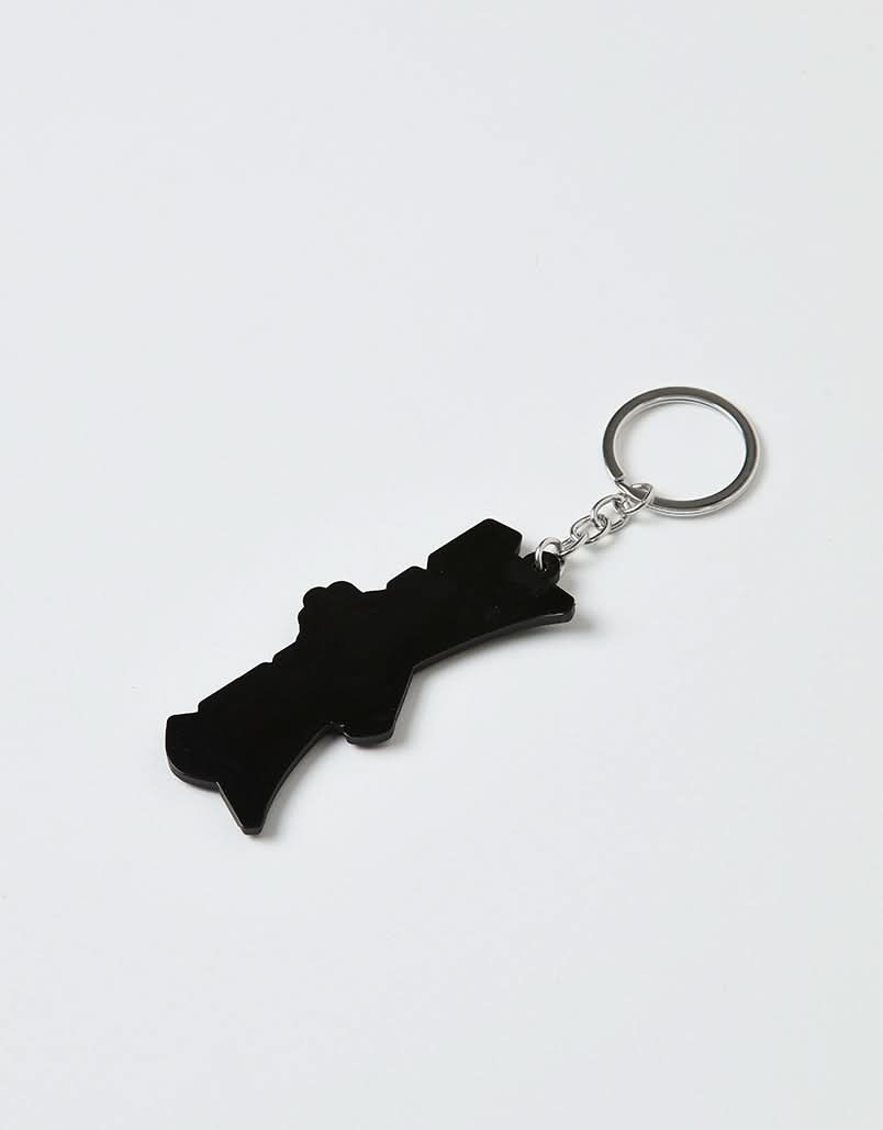 Santa Cruz x Thrasher Screaming Logo Keychain - Black/Blue