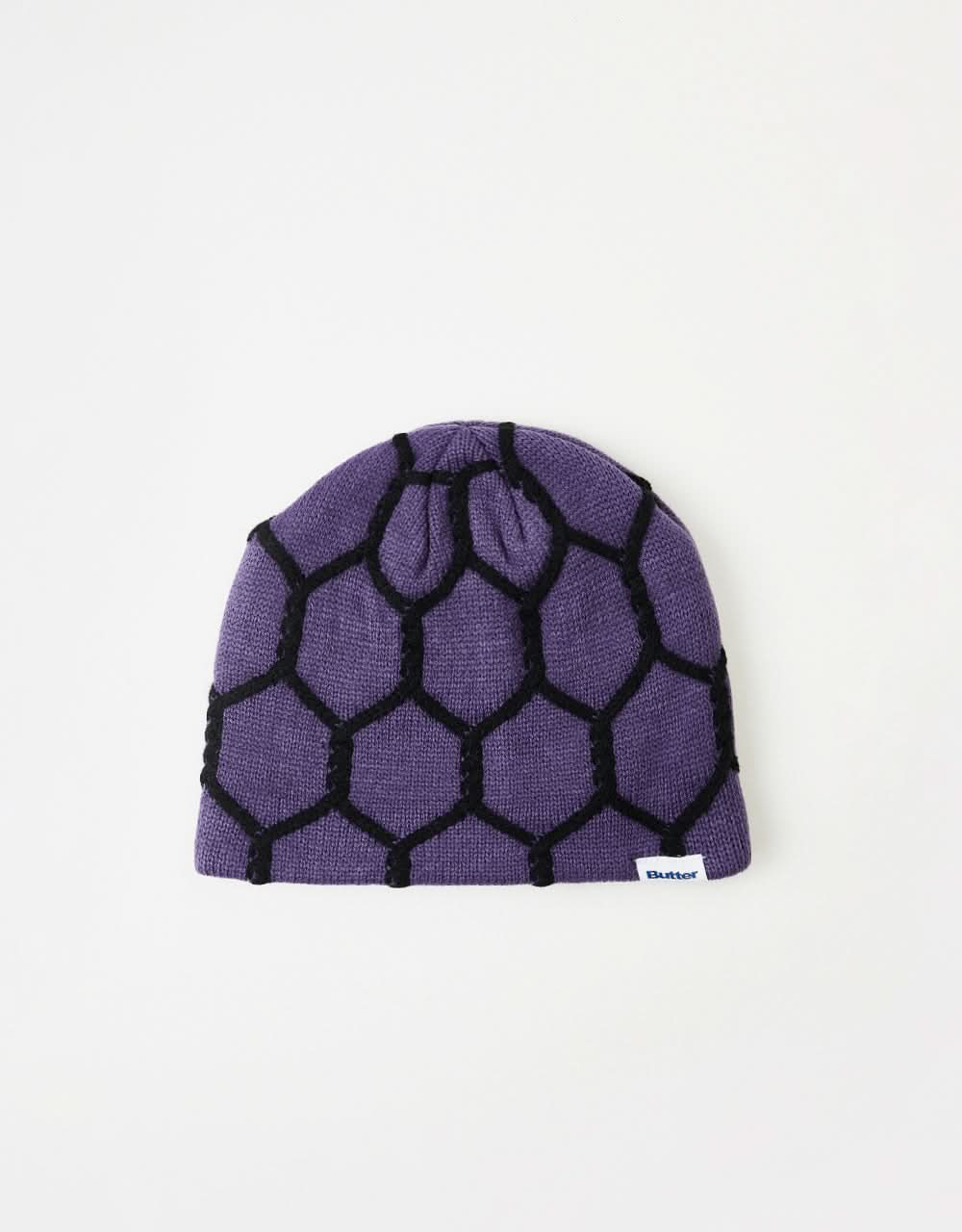 Gorro con diseño de calavera y cadena de Butter Goods - Púrpura oscuro