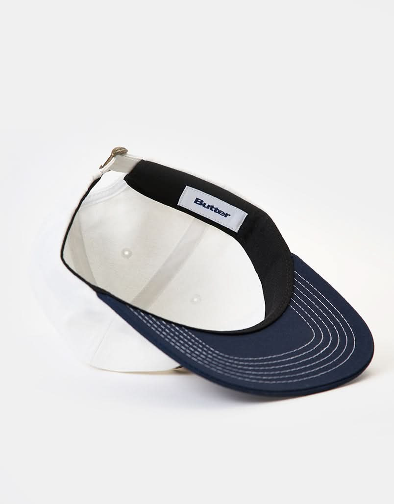 Butter Goods Blues 6-Panel Cap - White/Navy