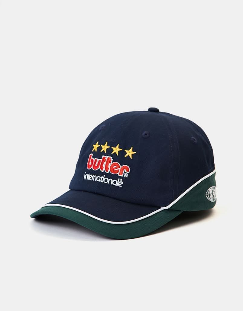 Butter Goods Internationale 6-Panel Cap - Navy/Forest