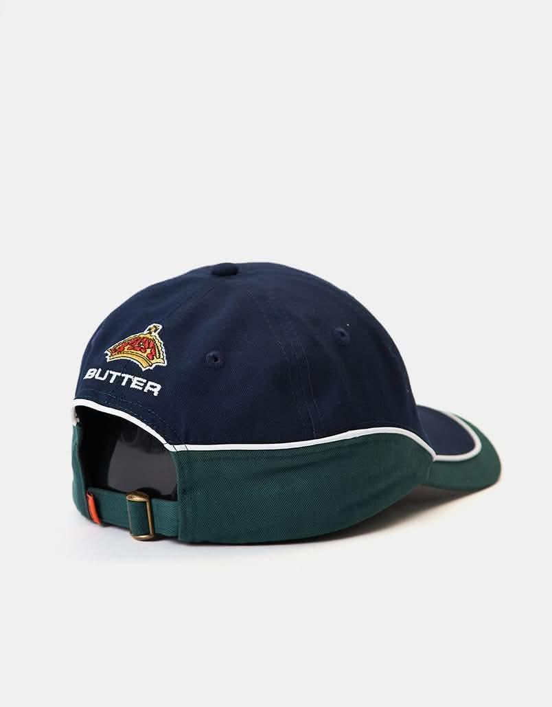 Butter Goods Internationale 6-Panel Cap - Navy/Forest