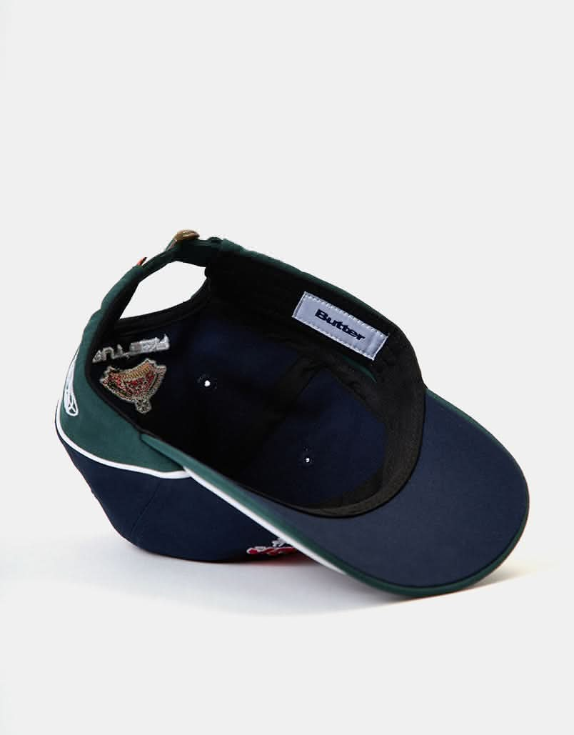 Butter Goods Internationale 6-Panel Cap - Navy/Forest