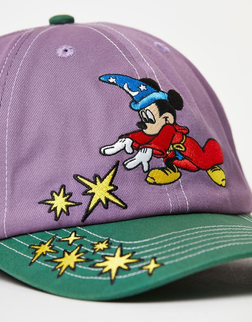 Butter Goods x Disney Sorcerer 6 Panel Cap - Berry/Forest