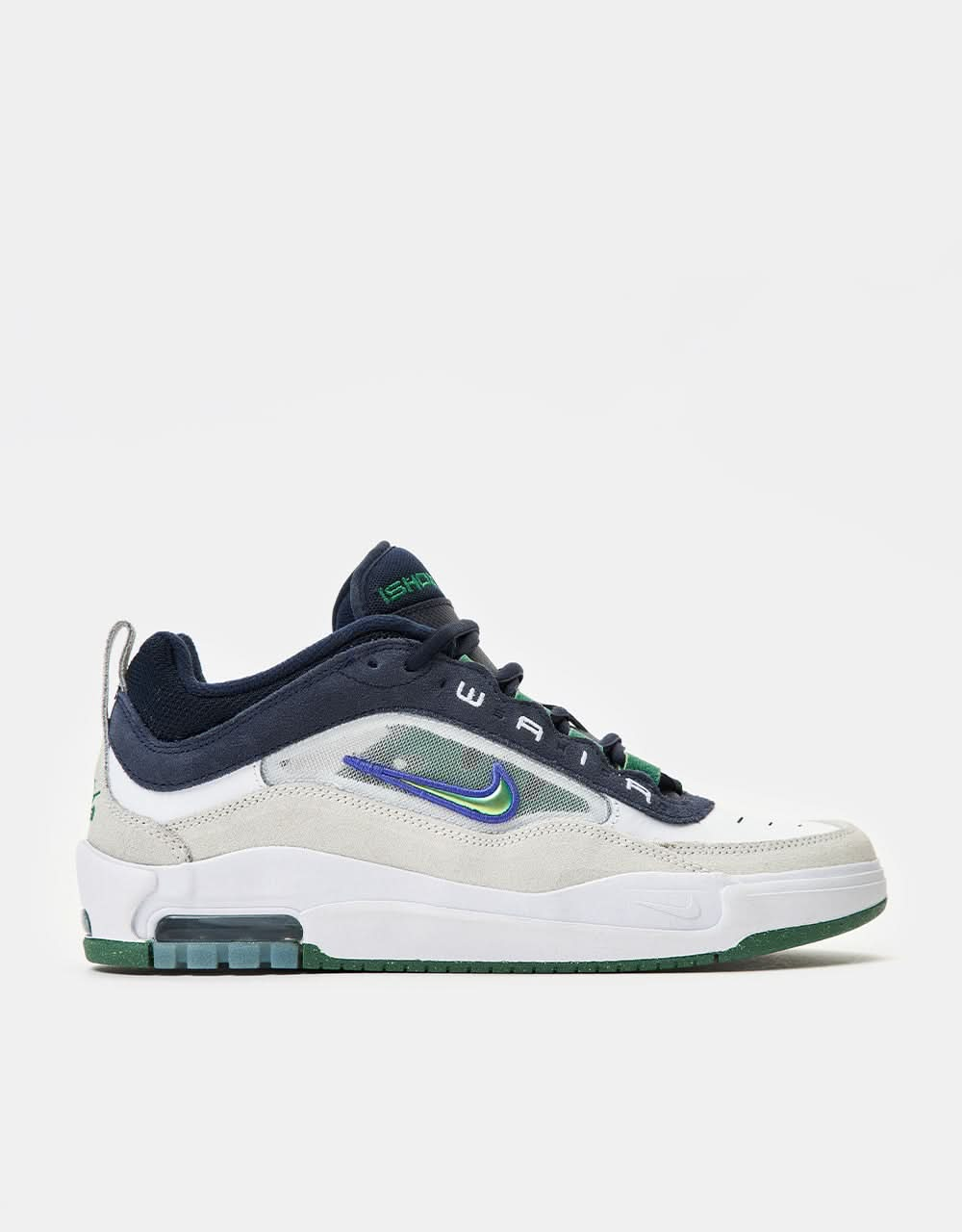 Nike SB Air Max Ishod Skateschuhe – Weiß/Persian Violet-Obsidian-Pine Green-Summit White