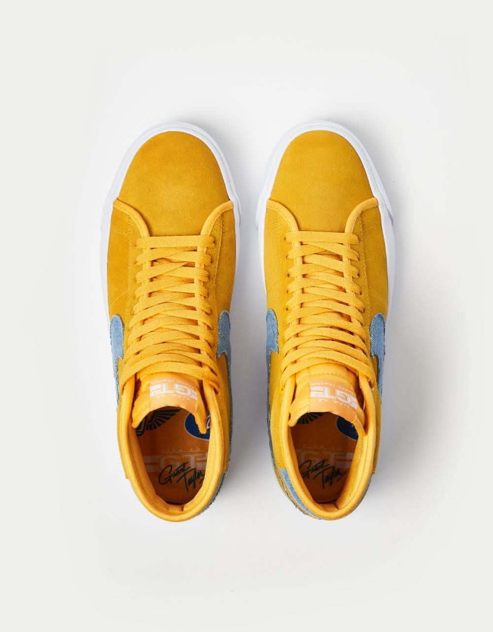 Nike SB Zoom Blazer Mid Pro GT Skate Shoes - Univ Gold/Game Royal-Univ Gold-White-Black