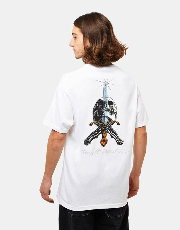 Powell Peralta Skull and Sword T-Shirt - White