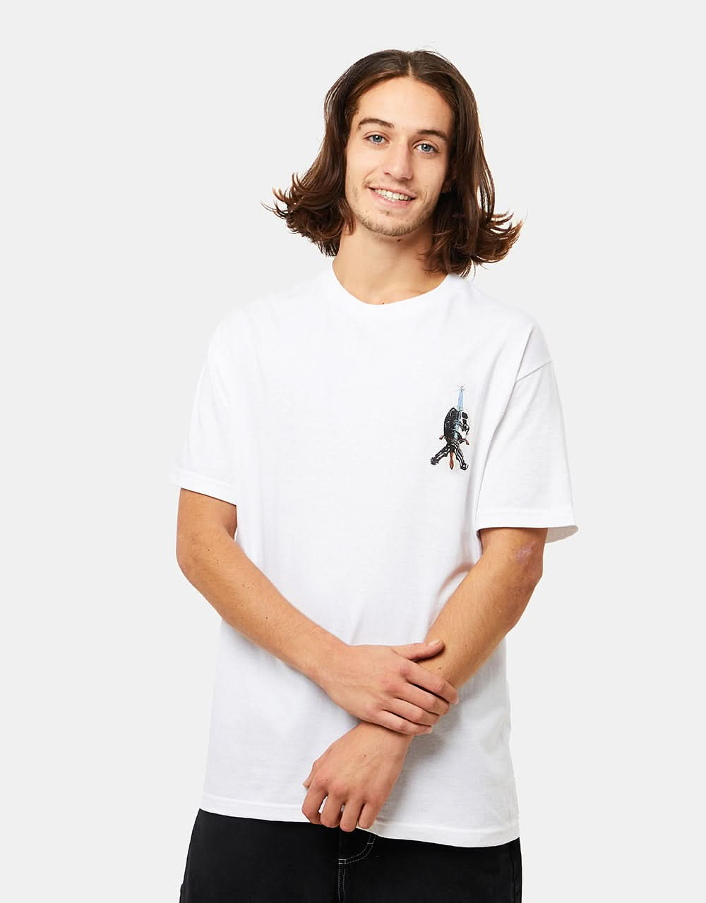 Powell Peralta T-Shirt Crâne et Épée - Blanc