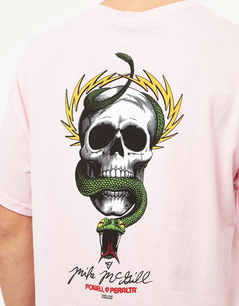 Powell Peralta McGill Skull & Snake T-Shirt - Light Pink