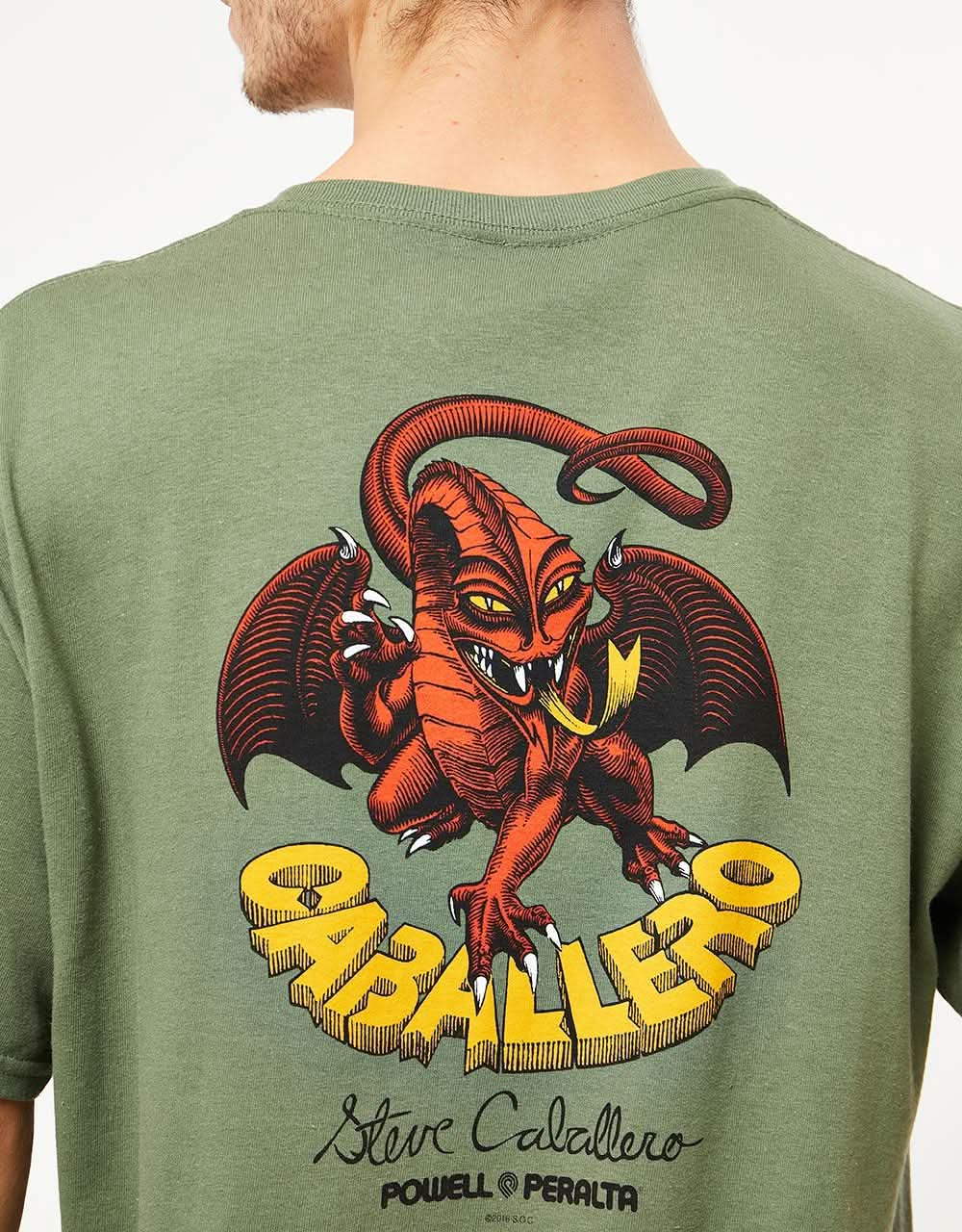 Powell Peralta Cab Classic Dragon II T-Shirt - Military Green