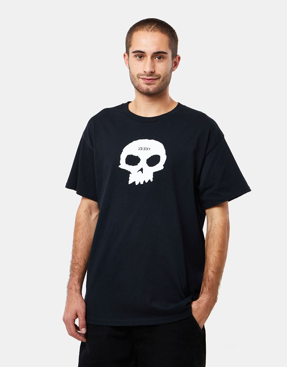 Zero Single Skull T-Shirt - Black/White