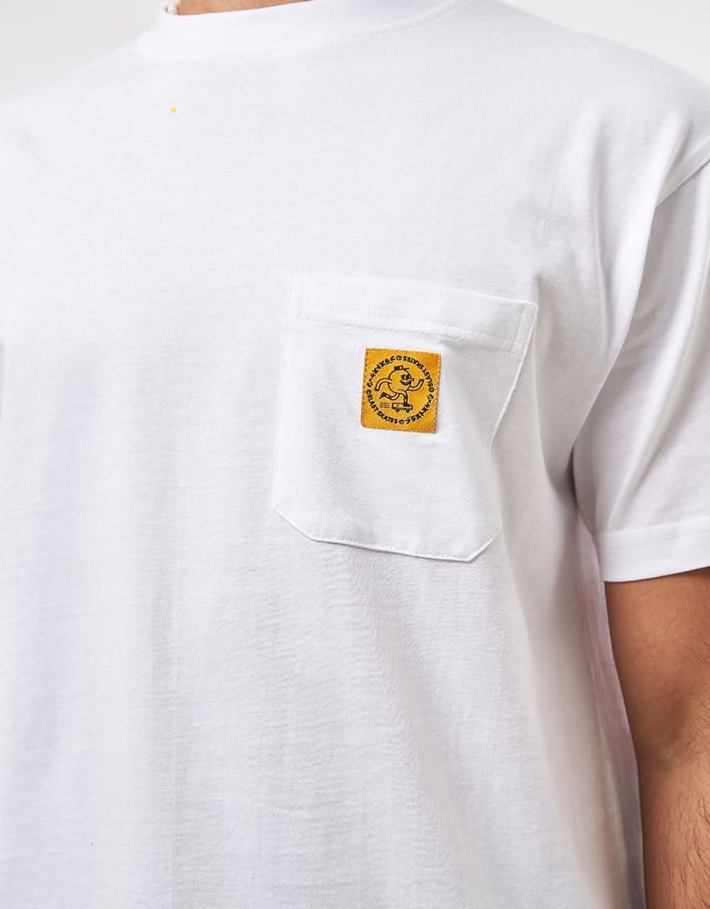 Blast Skates Golden Label Pocket T-Shirt - White